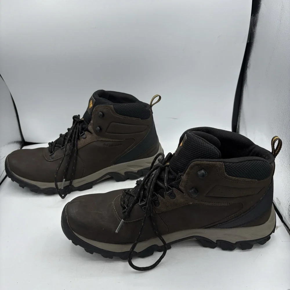 Columbia Hiking Boots Mens Size 14 Newton Ridge Plus II Brown Camp Waterproof